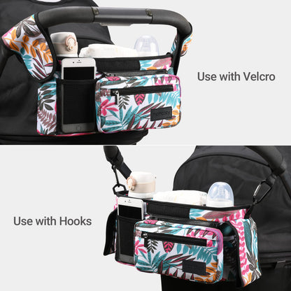 Momcozy Universal Stroller Organizer with Insulated Cup Holder