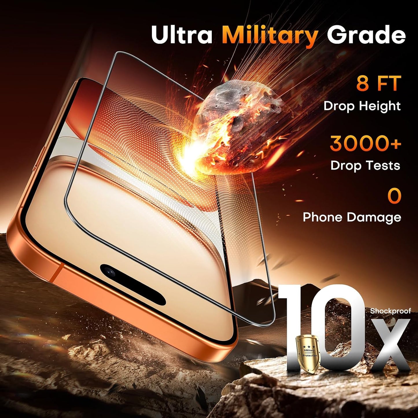 TOCOL for iPhone 17 Pro Screen Protector, Clear