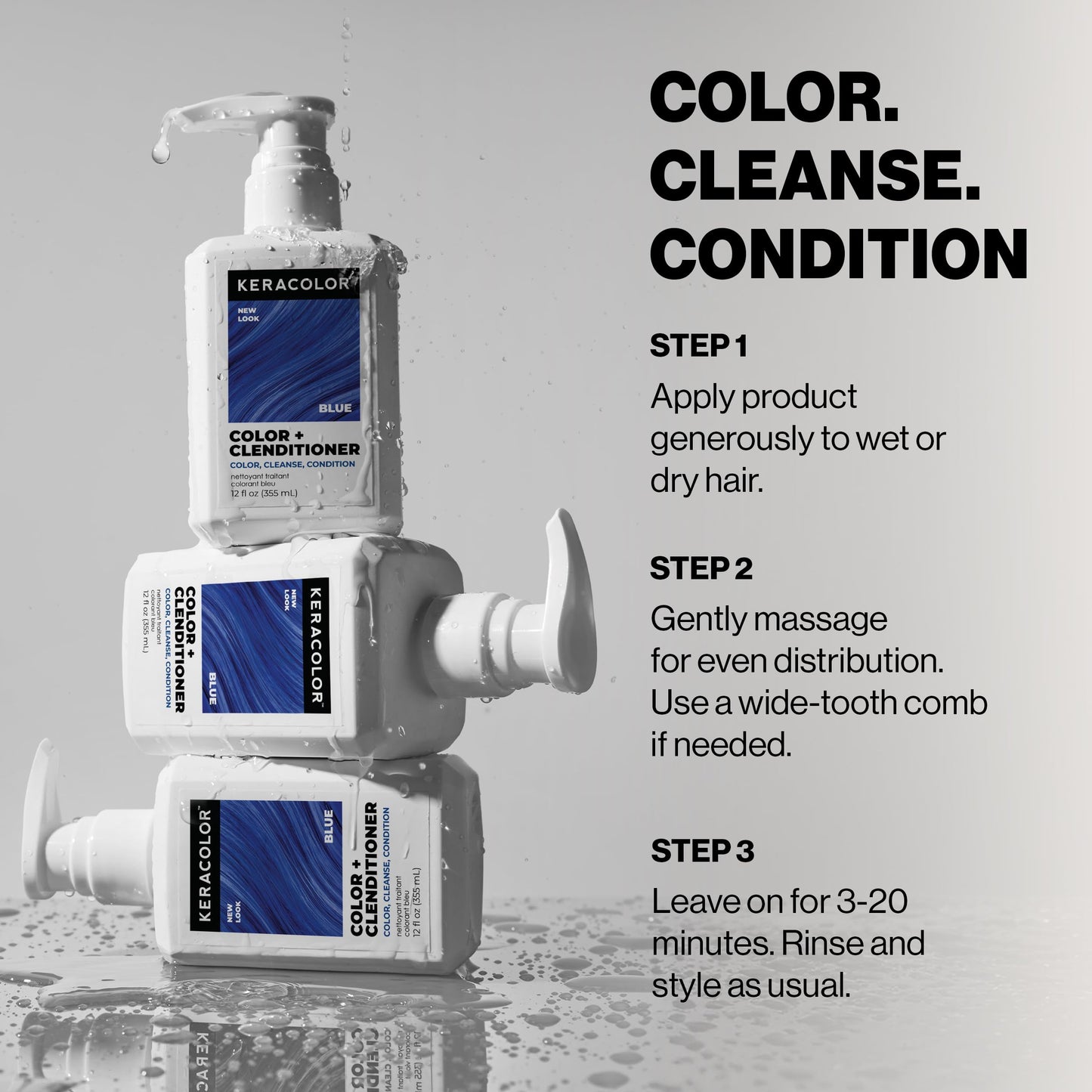 Keracolor Color + Clenditioner, Semi-Permanent Hair Color, 23 Shades