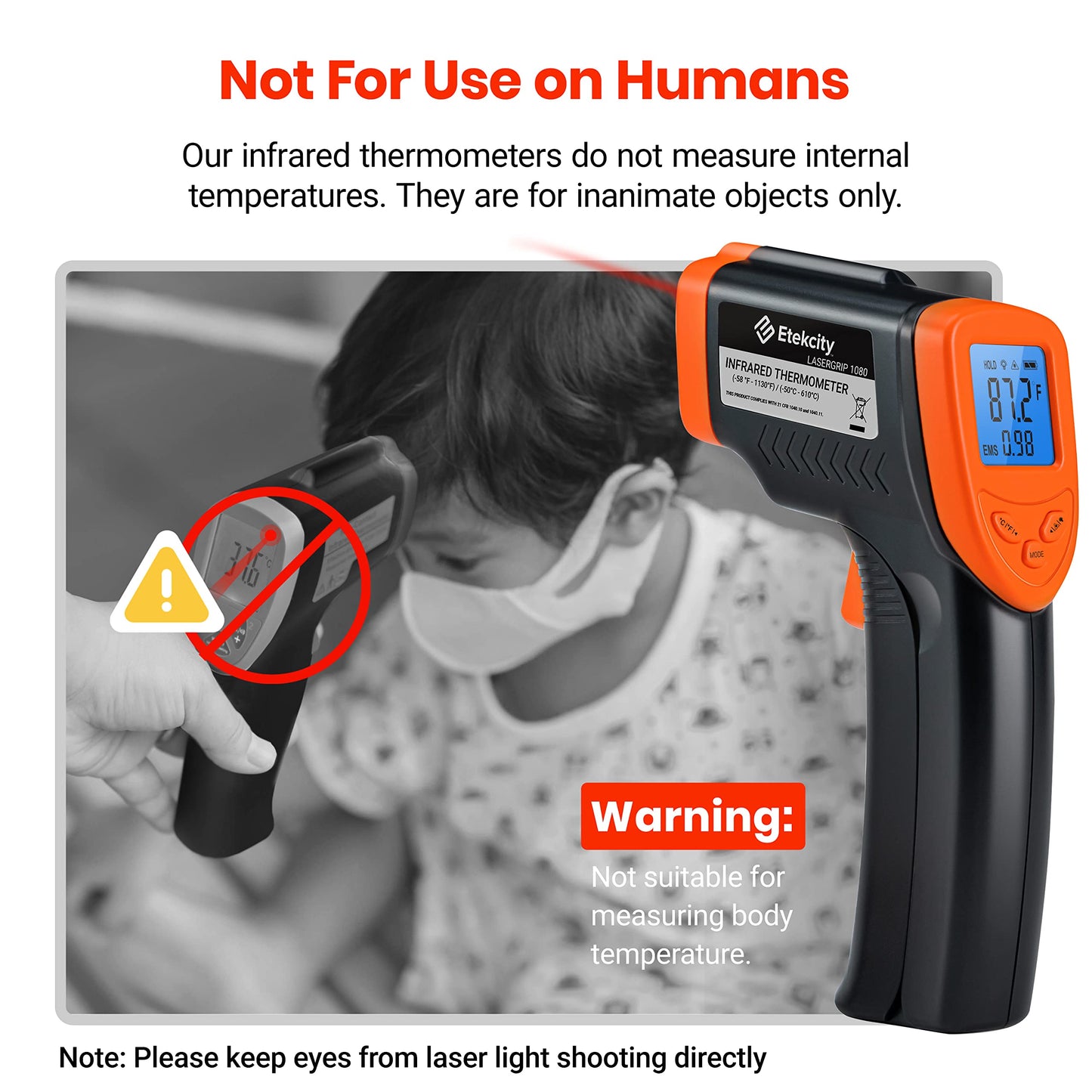 Etekcity Infrared Thermometer Laser Temperature Gun 774