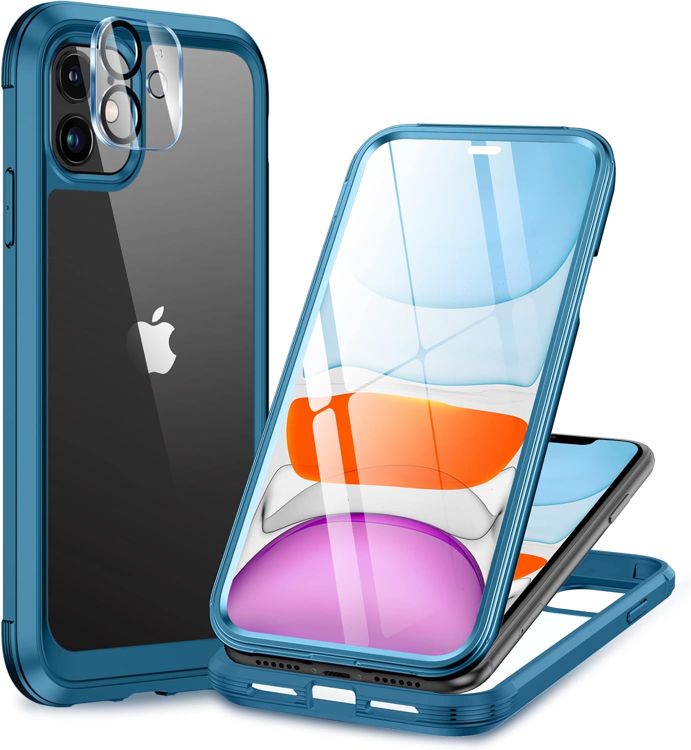 miracase for iPhone 17e Case & iPhone 16e Case, Full-Body Phone with Built-in Glass Screen Protector, [Magnetic with MagSafe] Military Drop Proof 17 E/ 16 E Cover Bumper 6.1 inch, Black