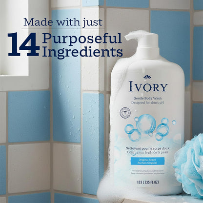 Ivory Body Wash Designed for the Whole Family, Jojoba Scent, 35 oz