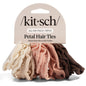 Kitsch Elastic Hair Ties No Damage | Stretchable Hair Bands - Neutral 12pcs