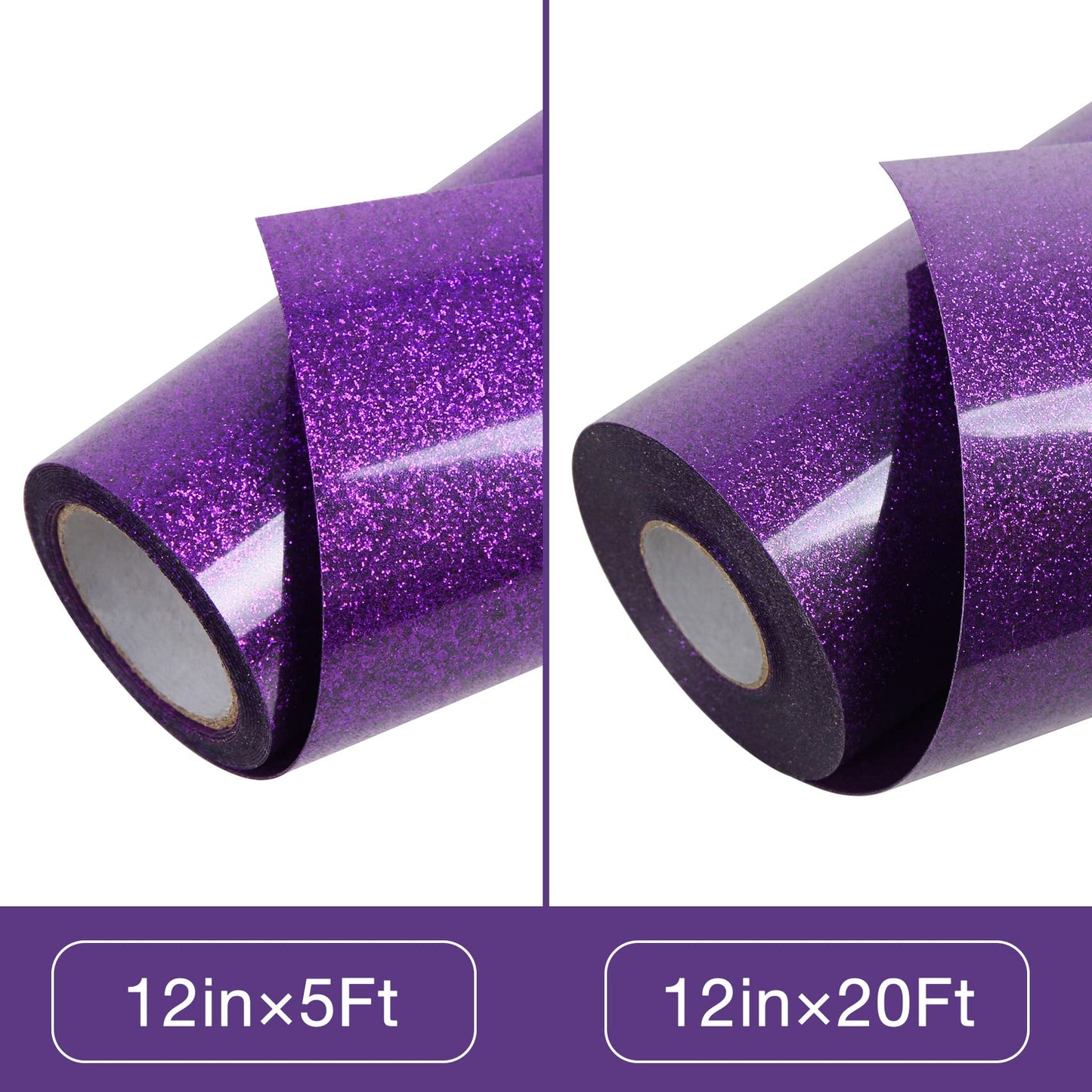 TORC Blush Glitter HTV Heat Transfer Vinyl Roll 12 inch x 5 ft Iron on Vinyl for T Shirts Crafts