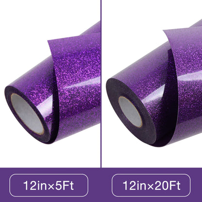 TORC Blush Glitter HTV Heat Transfer Vinyl Roll 12 inch x 5 ft Iron on Vinyl for T Shirts Crafts