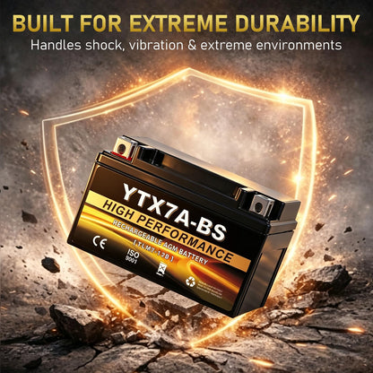YTX14AH-BS 12V 12Ah Motorcycle Battery, 220CCA Rechargeable Maintenance Free Sealed AGM Battery, Powersport Replacement for ATV, UTV, Scooter