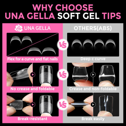 UNA GELLA 15g Nail Glue for Press On Nails with 20ml Nail Glue Remover Kit