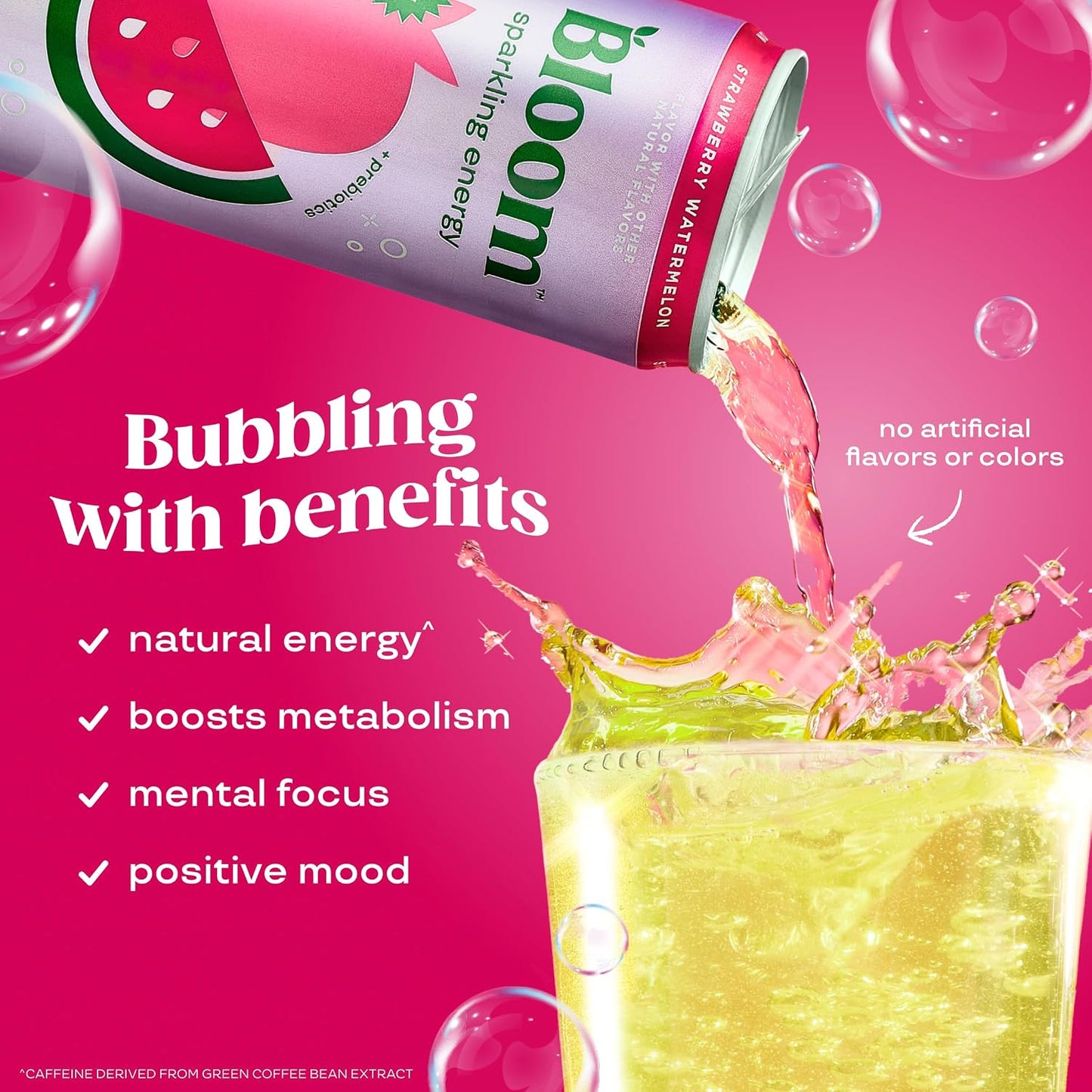 Bloom Nutrition Zero Sugar Energy Drink, Apple Crisp, 12oz 12pk