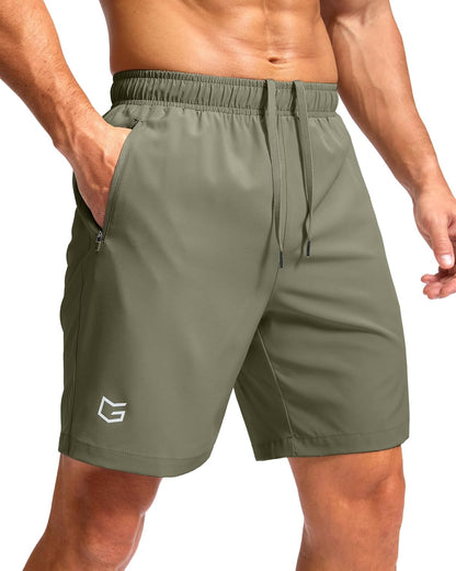 G Gradual Men's Athletic Running Shorts with 2 Zipper Pockets 7"/ 5"/ 9"