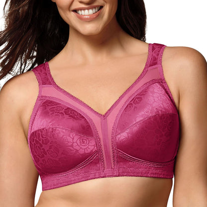 Playtex Women's Wireless Bra, 18 Hour Plus-Size Bras Available, Full Coverage, Smoothing, 4693, Single or 2-Pack