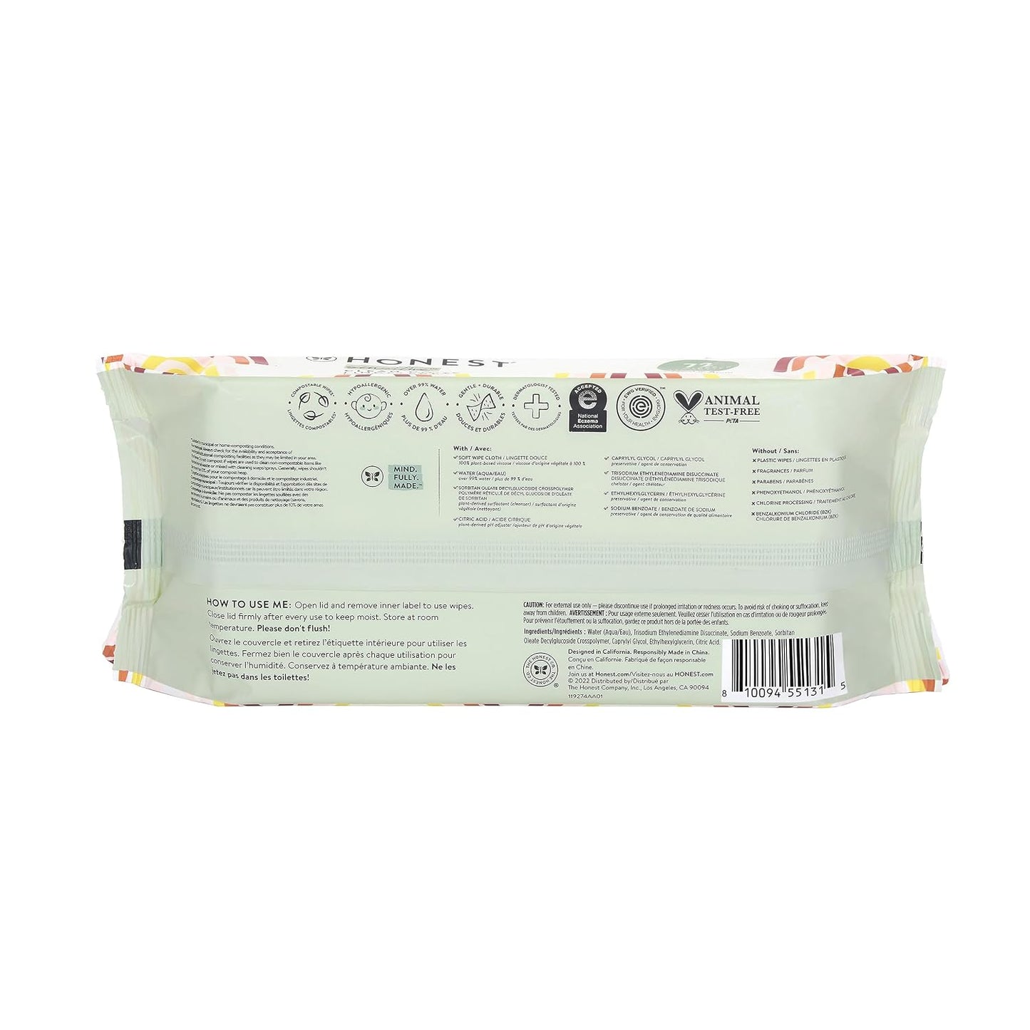 The Honest Company Multi-Use Baby Wipes, Pattern Play, 720 Count