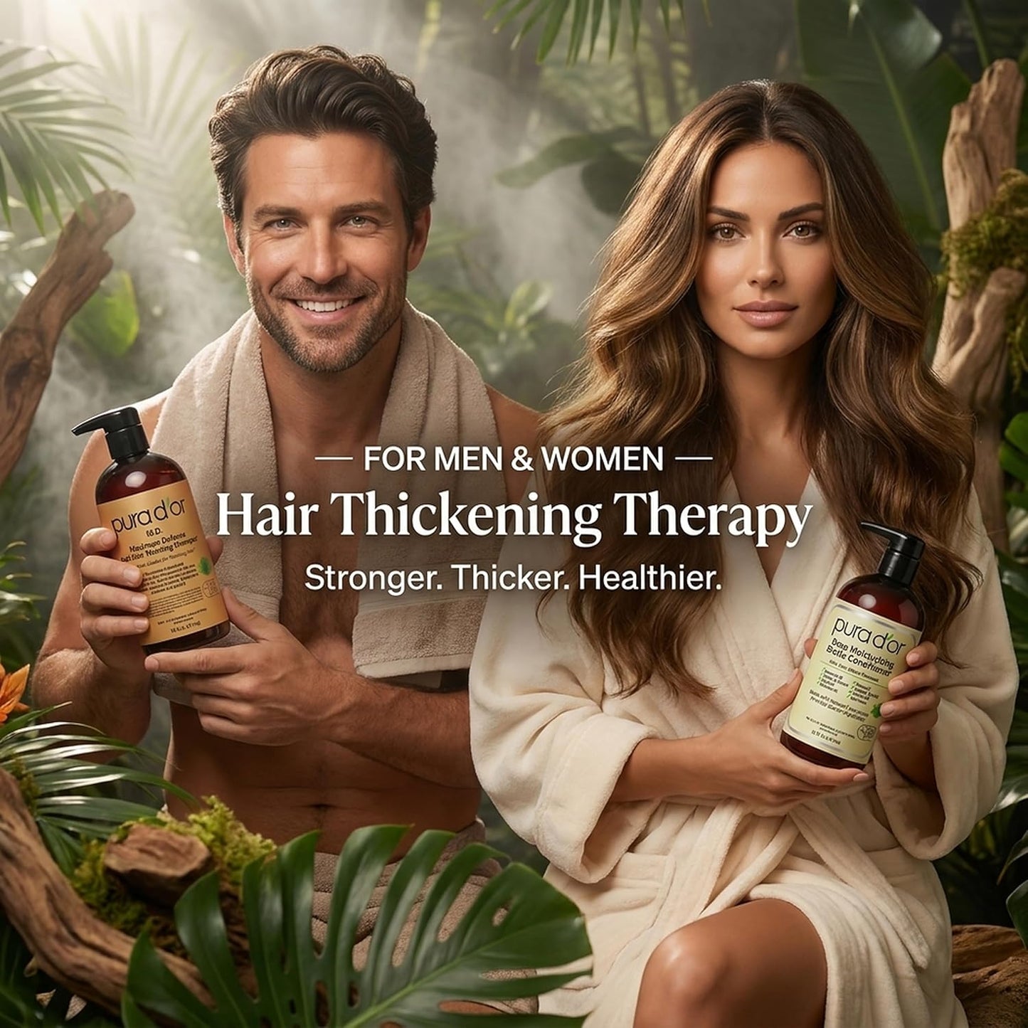 PURA D'OR Deep Moisturizing Biotin Hair Regrwoth Conditioner Thickens, Softens, & Moisturizes Dry, Frizzy, Damaged Hair w/Argan Oil, Pumpkin, Rosemary, Honeysuckle, Vitamin E, Men & Women, 16oz