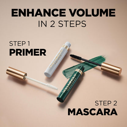 L’Oreal ParisVoluminous Waterproof Volume Building Mascara, Black [360], 0.28 oz (Pack of 3)