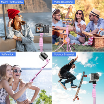 SENSYNE 72" Phone Tripod, Extendable Cell Phone Tripod Stand, Selfie Stick with Wireless Remote and Phone Holder, Compatible with iPhone Android Phone, Camera