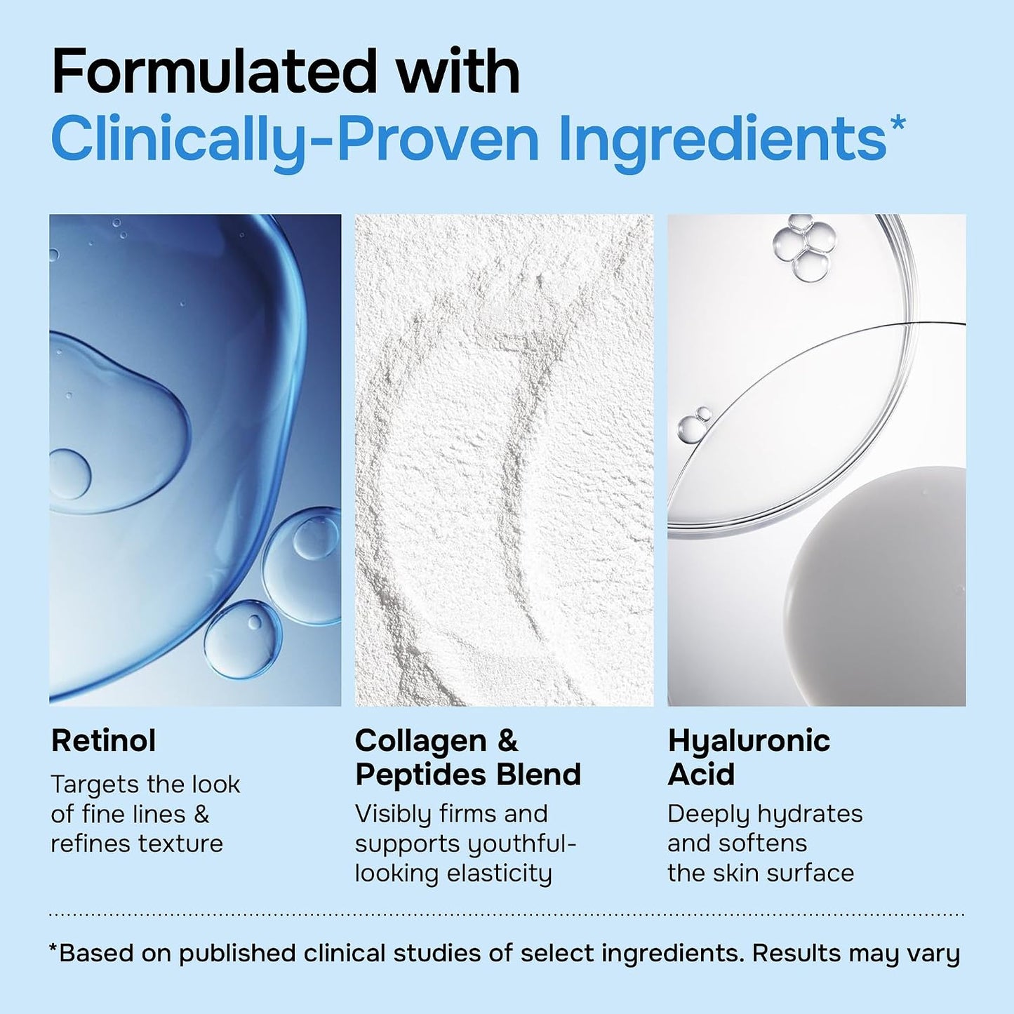 SimplyVital Face Moisturizer Retinol Collagen Hyaluronic Acid Cream 3.4 oz