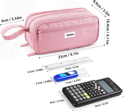 TOPBIDAI Large Pencil Case Pouch for Girls Boy Women Men Adults