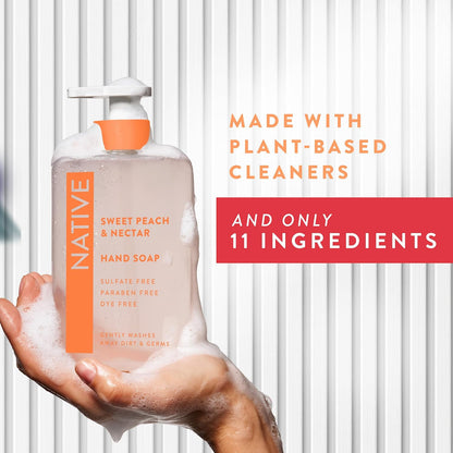 Native Liquid Hand Soap, Toasted Vanilla & Honey Scent, Non-Drying Formula for Soft, Smooth Hands, Made with Plant-Based Cleansers, Sulfate & Paraben Free, 13 oz Bottle
