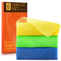 UJFQBH African Net Sponge Authenti, Exfoliating Body Scrubber for Back and Hard to Reach Areas, Gentle Daily Exfoliation for Deep Cleansing, Quick Drying Shower Essential, Aqua Grey 3 Pack