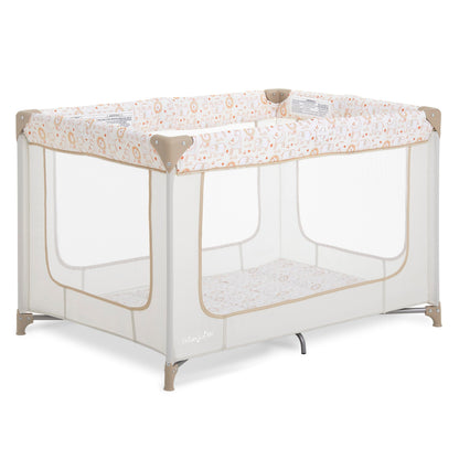 Dream On Me Zodiak Portable Playard, Compact for Travel, Carry Bag, Gray & Pink
