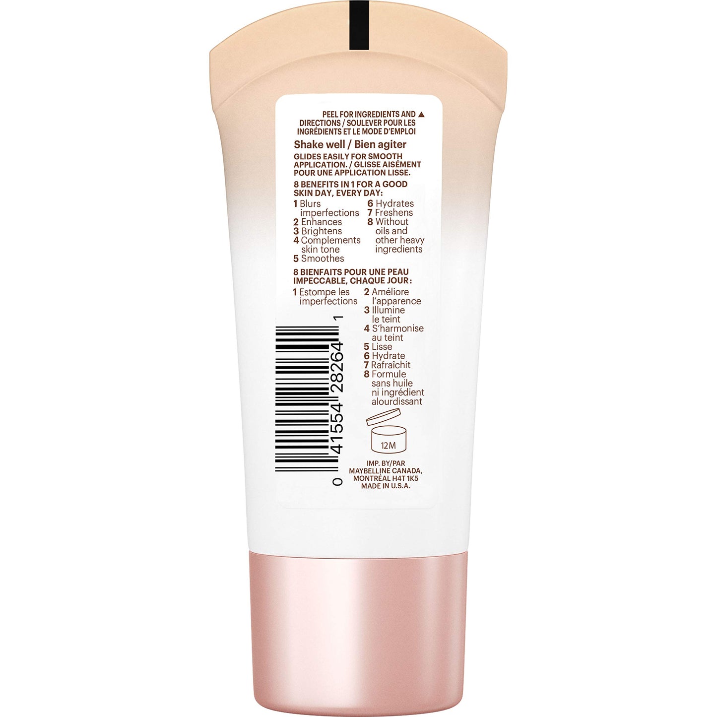 MAYBELLINE Dream Fresh Skin Hydrating BB Cream, 8-in-1 Skin Perfecting Beauty Balm With Broad Spectrum Spf 30, Sheer Tint Coverage, Oil-Free, Deep, 1 Fl Oz