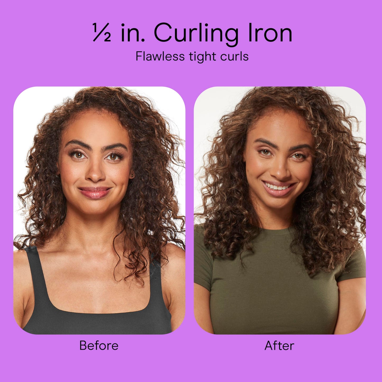 Conair Curling Iron, Double Ceramic, 1" Barrel, White/Rose Gold