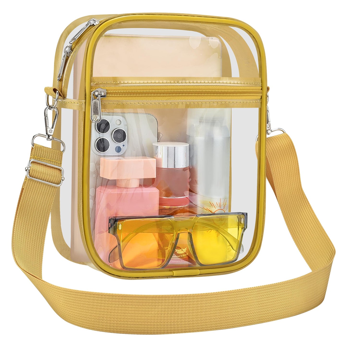 USPECLARE Clear Purse for Stadium Events Transparent Messenger Bag