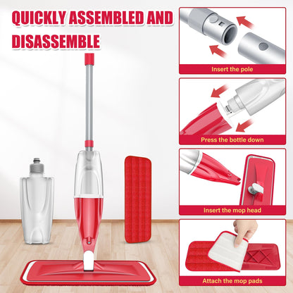 Microfiber Spray Mops for Floors Cleaning: Wet Dry Mop Hardwood Floor Mops