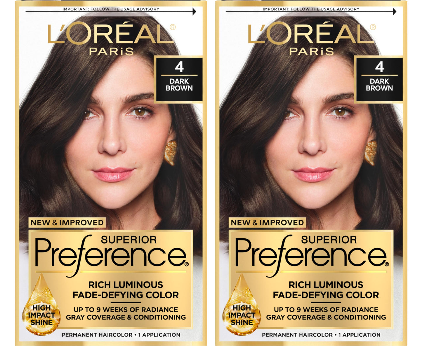 L'Oreal Paris Superior Preference Luminous Fade-Defying Permanent Hair Color, Hair Dye For Up to 9 Weeks of Radiance, Medium Brown 5, 1 Hair Dye Kit