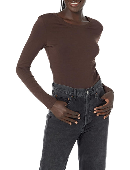 Amazon Essentials Women's Regular-Fit Long-Sleeve Crewneck T-Shirt