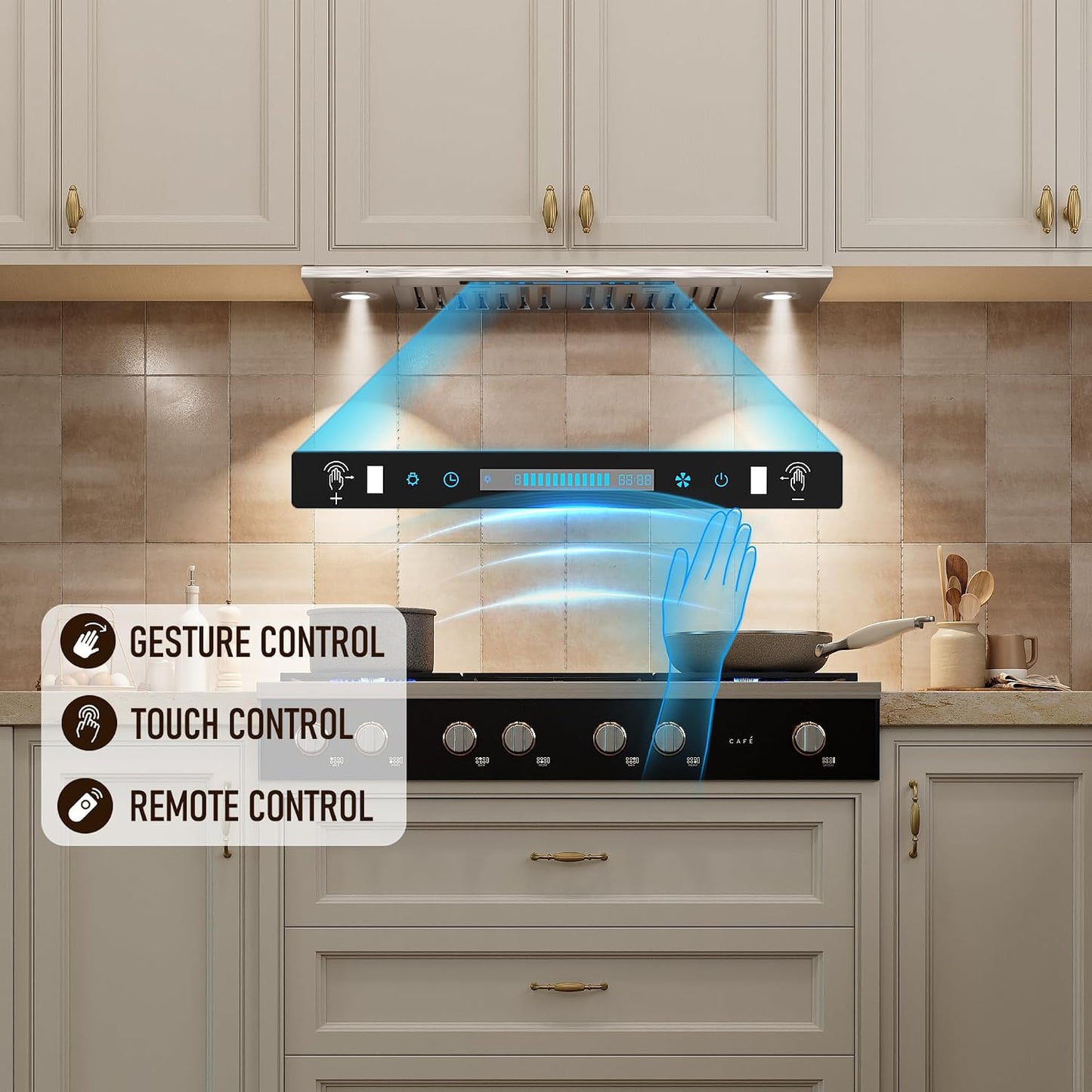 IKTCH 30 inch Insert Range Hood 900 CFM, Ducted/Ductless Vent Hood