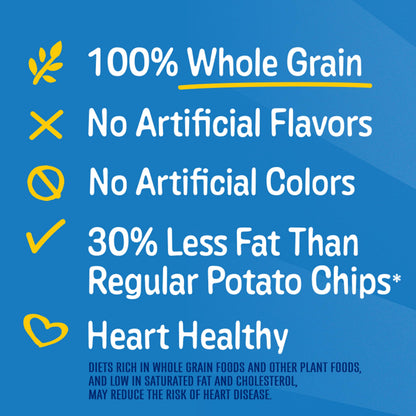 SunChips 100% Whole Grain Chips, Variety Pack, 1 oz Bags, Pack of 40, No Artificial Flavors, Colors