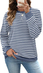 RUMIA Women's Crew Neck Sweatshirt Long Sleeve Tops for Women Fall Clothes