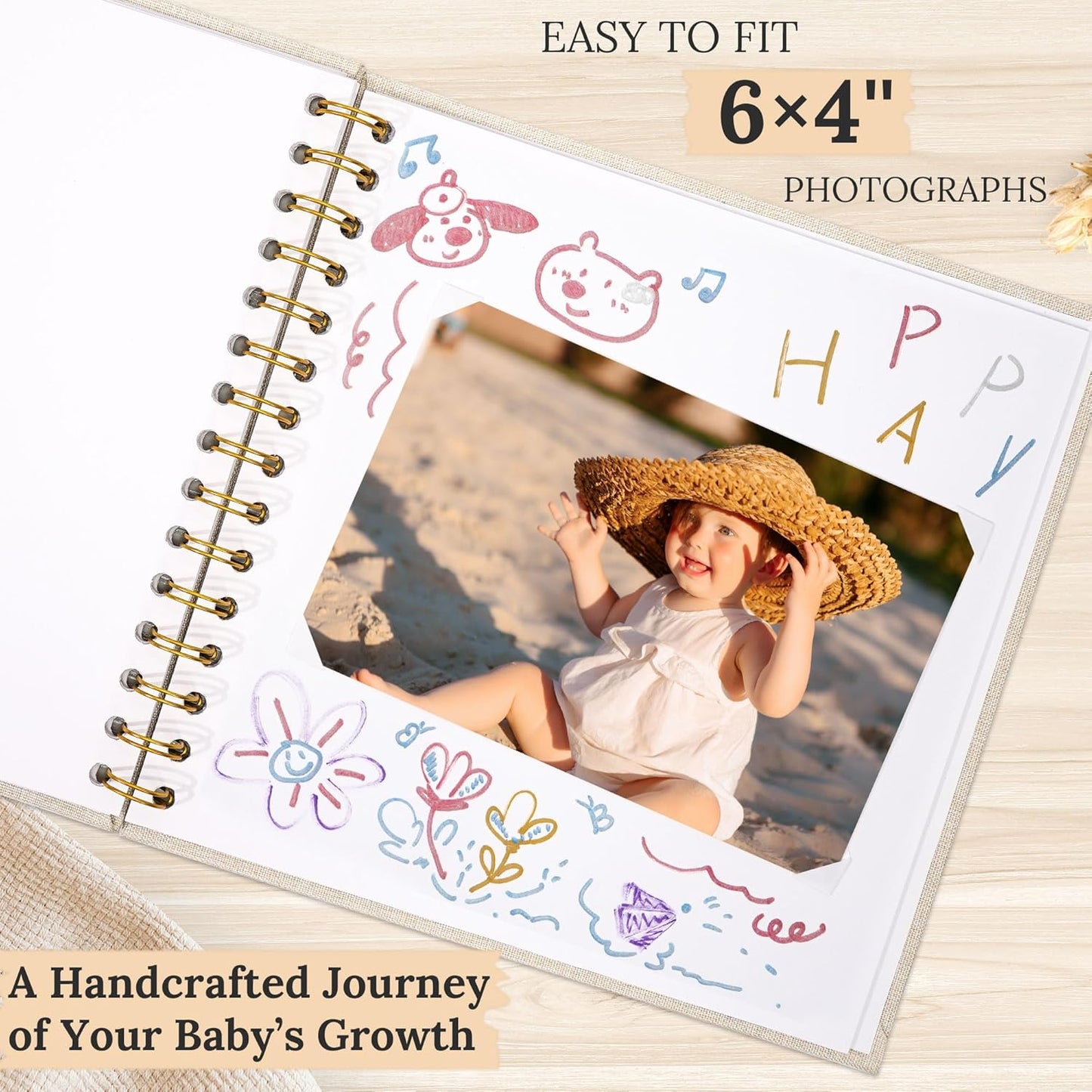 12"x12" Scrapbook Photo Album Linen Cover 40 Sheets 80 Pages White Paper