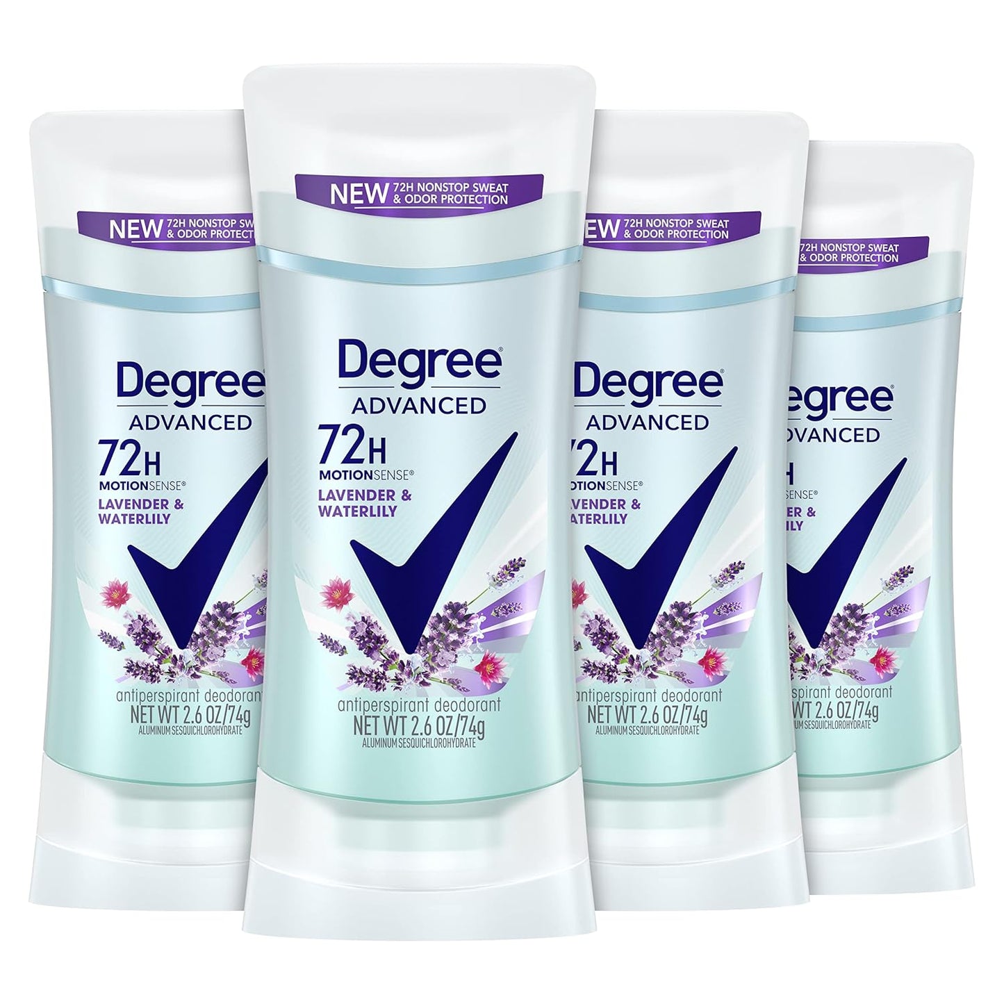 Degree Antiperspirant Deodorant Sexy Intrigue 72-Hour Sweat & Odor Protection Antiperspirant Deodorant For Women with Body Heat Activated Technology 2.6 oz (Pack of 2)