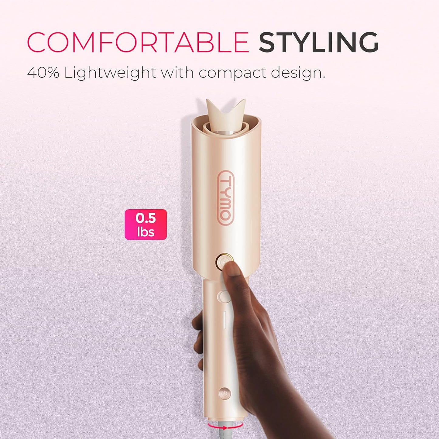 TYMO Automatic Rotating Curling Iron, TYMO CURLPRO Beach Waves Hair Curler