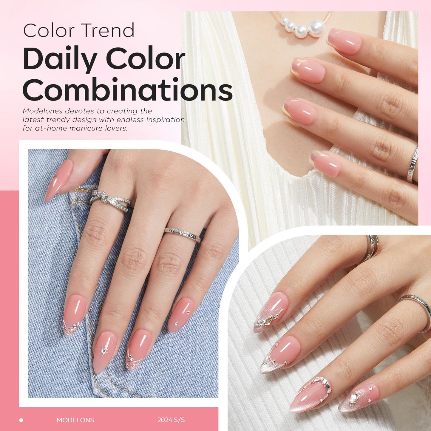 modelones Gel Top Base Coat Set 15ml 2026 Upgrade No Wipe Super Shine