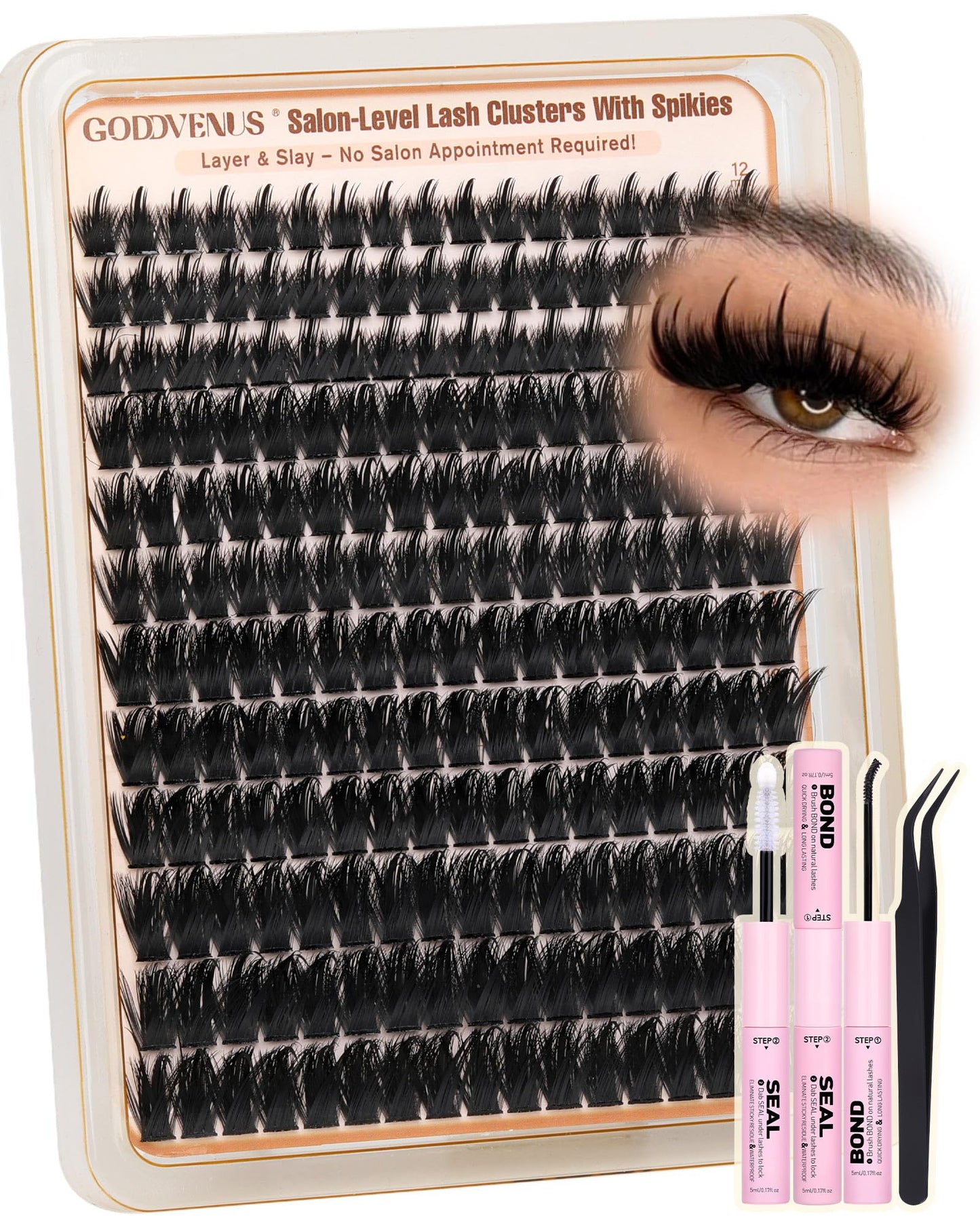 Goddvenus Pre-made Spikes Lash Clusters Wispy Manga Eyelash Clusters