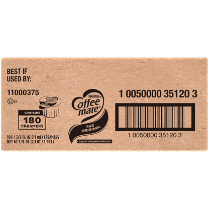 Nestle Coffee mate Original Non-Dairy Creamer Singles, 0.375 oz, 180-Pack