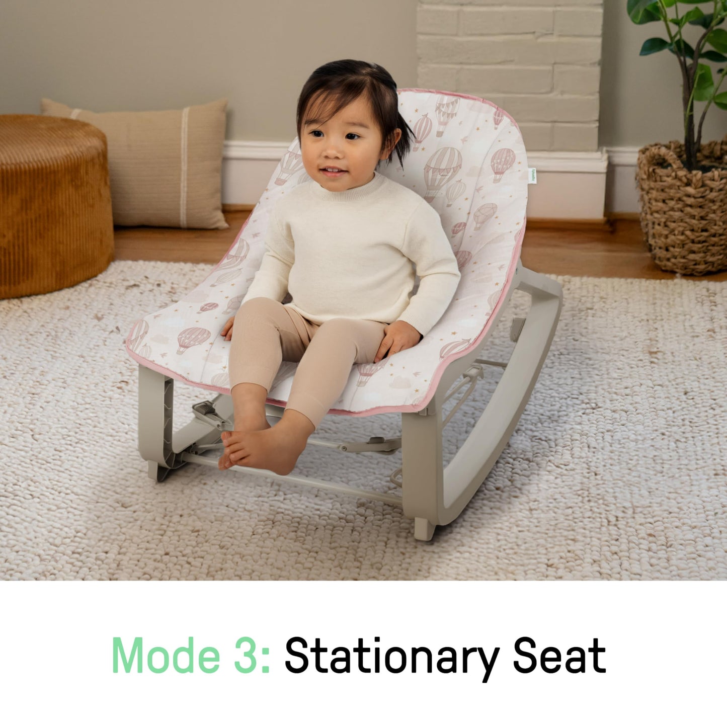 Ingenuity Keep Cozy 3-in-1 Grow with Me Vibrating Baby Bouncer, Seat & Infant to Toddler Rocker, Vibrations & -Toy Bar, 0-30 Months Up to 40 lbs (Weaver)