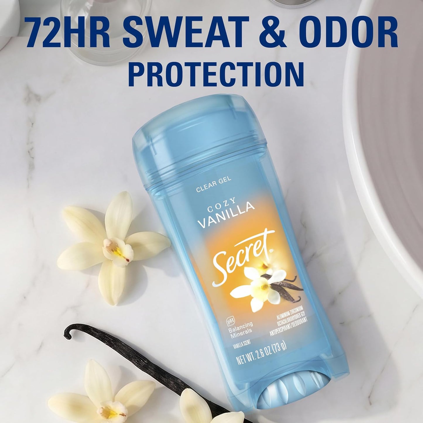 Secret Fresh Antiperspirant Deodorant for Women, 72hr Freshness on the Rocks with Pro-Hyaluronic Acid, Miami Mocktails Edition, Clear Gel, Pineapple Paradise with Pineapple & Coconut Scent, 2.6 oz