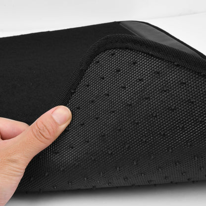 CAR PASS Waterproof Universal Fit Car Floor Mats, Faux Leather Car Carpet Mats, Black Car Mats with Anti-Slip Nibbs Backing & Driver Heel Pad Fit for SUV,Vans,sedans, Trucks,Set of 4pcs(All Black)