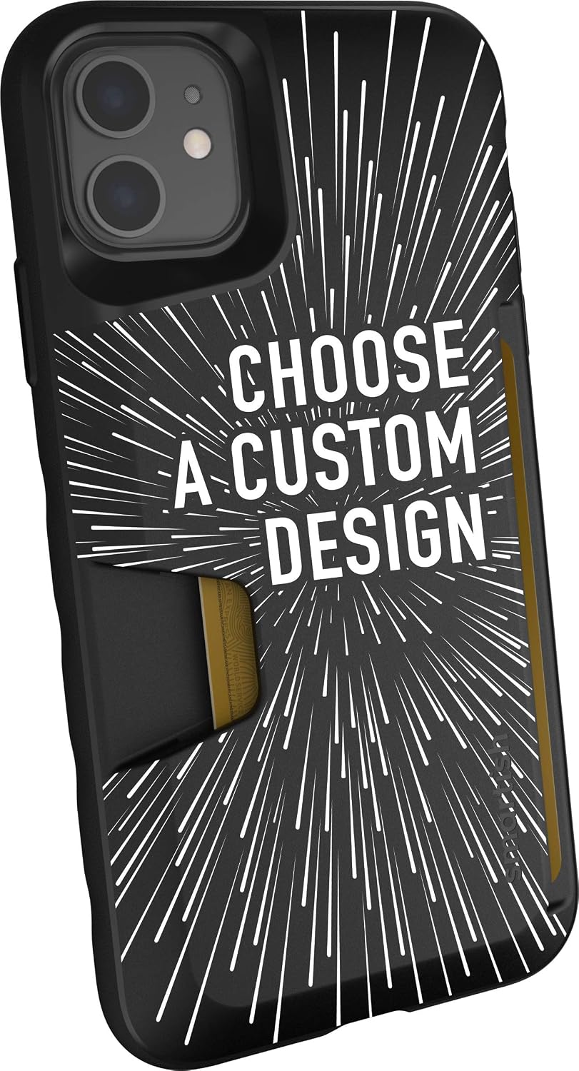 Smartish® iPhone 13 Wallet Case - Wallet Slayer Vol. 1 [Slim + Protective] Credit Card Holder - Drop Tested Hidden Credit Card Slot Cover for Apple iPhone 13 - Black Tie Affair