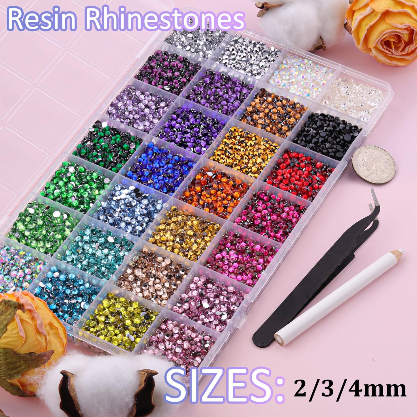 Rainbow Flatback Rhinestones for Crafting and 3PCS B7000 Glue (Set 1), 2 Boxes of 4500 PCS Resin Rhinestones Gems Charms for Bedazzling DIY Crafts Tumblers Shoes Fabric Clothing Nail Art