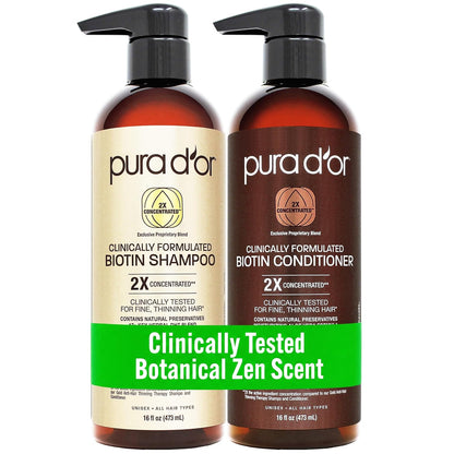 PURA D'OR Deep Moisturizing Biotin Hair Regrwoth Conditioner Thickens, Softens, & Moisturizes Dry, Frizzy, Damaged Hair w/Argan Oil, Pumpkin, Rosemary, Honeysuckle, Vitamin E, Men & Women, 16oz