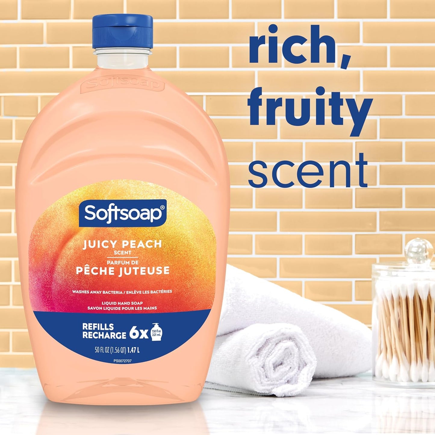 Softsoap Antibacterial Liquid Hand Soap, White Tea & Berry Scent, 50 fl oz