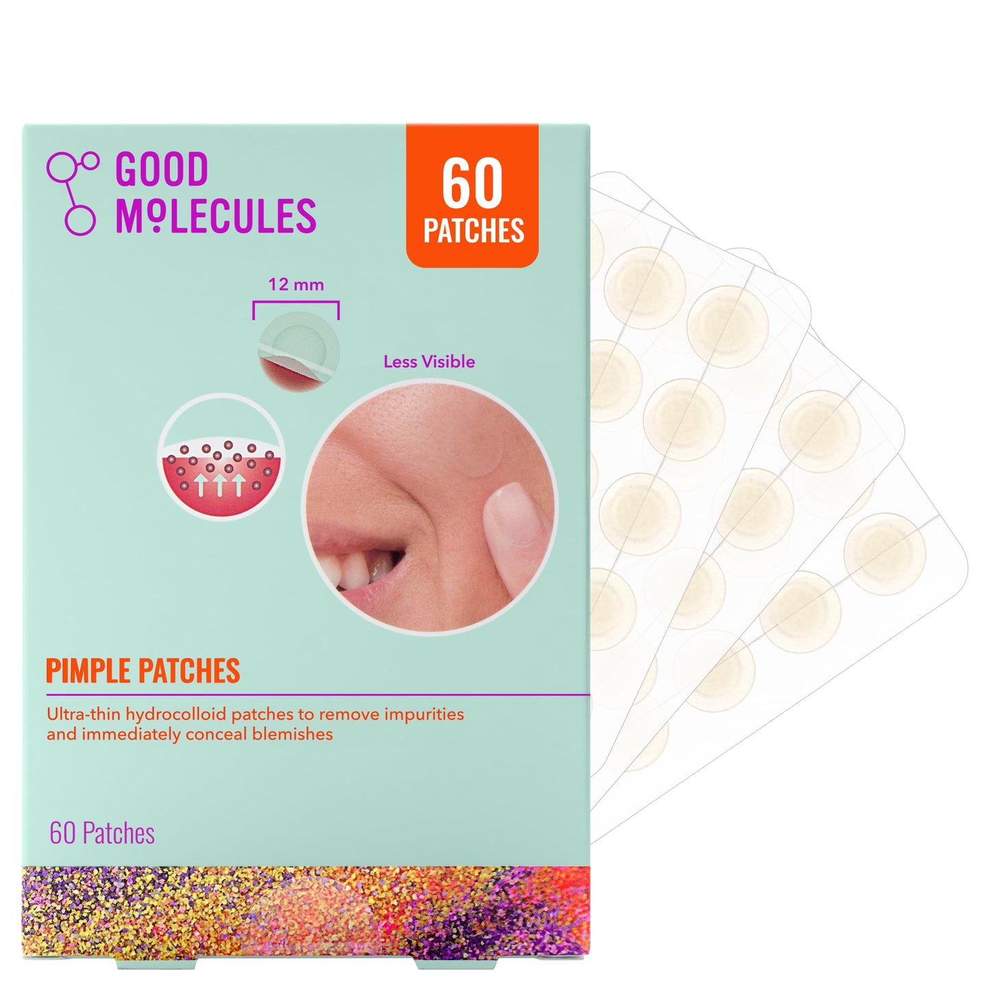 Good Molecules Pimple Patches, Hydrocolloid Patches, 600 Count (60 x 10)