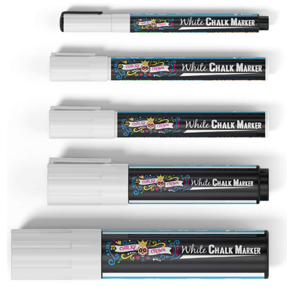 CHALKY CROWN Liquid Chalk Markers - Bold Chalkboard Markers - 8 Pack, 6mm