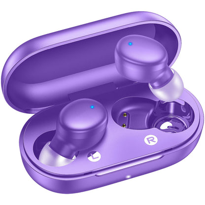 kurdene Wireless Earbuds Bluetooth 5.3 in Ear Buds Light Weight Headphones,Deep Bass Sound,Built in Mics Headset,Clear Calls Earphones for Sports Workout Glossy Black