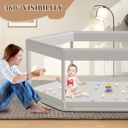 Hiaksedt Baby Playpen 50x50 Inch, Play Pens for Babies and Toddlers
