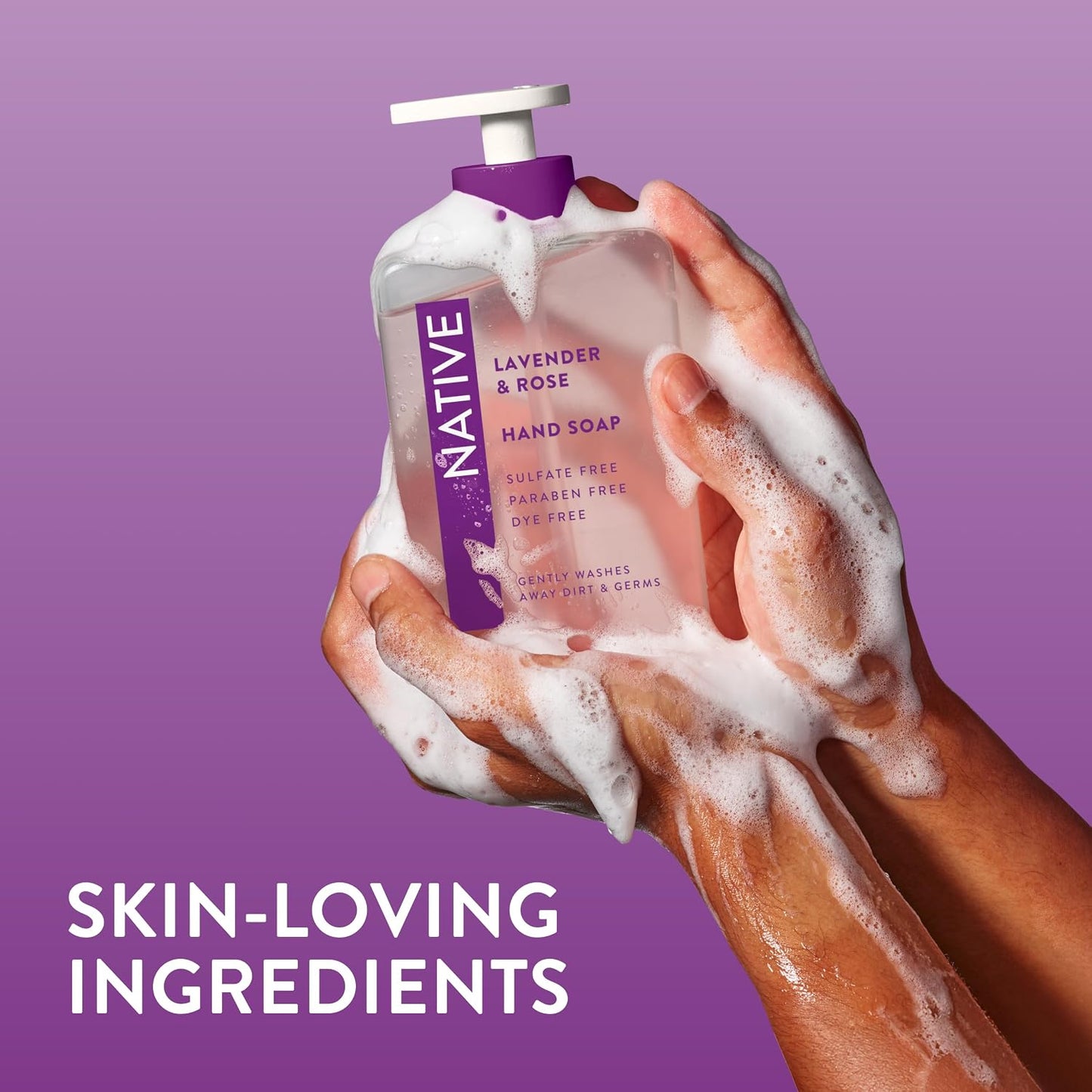 Native Liquid Hand Soap, Toasted Vanilla & Honey Scent, Non-Drying Formula for Soft, Smooth Hands, Made with Plant-Based Cleansers, Sulfate & Paraben Free, 13 oz Bottle